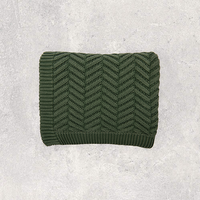 Washed Chevron Organic Cotton Knit Throw Blanket