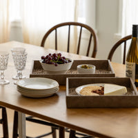 Lehar Vegan Leather Tray - Square