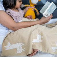 LLama Organic Cotton Baby Blanket and Burp Cloth Set