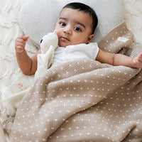 Dainty Dots Organic Cotton Baby Blanket and Lovie Set
