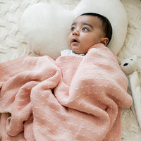 Dainty Dots Organic Cotton Baby Blanket and Lovie Set