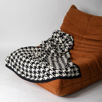 Houndstooth Organic Cotton Throw Blanket