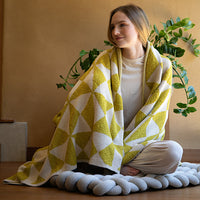 Trikona Organic Cotton Knit Throw Blanket