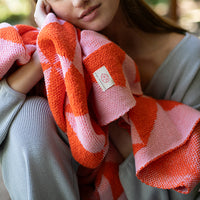 Trikona Organic Cotton Knit Throw Blanket