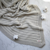 Tara Organic Cotton Knit Throw Blanket