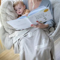 LLama Organic Cotton Baby Blanket and Burp Cloth Set
