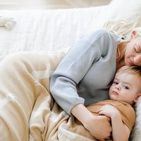 LLama Organic Cotton Baby Blanket and Burp Cloth Set