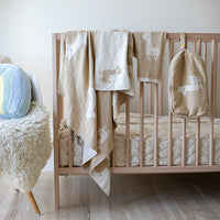LLama Organic Cotton Baby Blanket and Burp Cloth Set