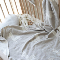 LLama Organic Cotton Baby Blanket and Burp Cloth Set