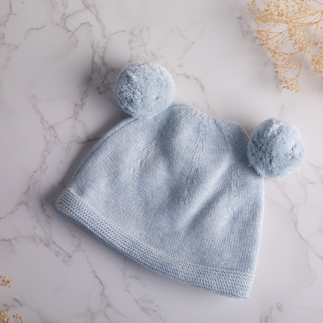 Pom Pom Baby Beanie Sky Blue