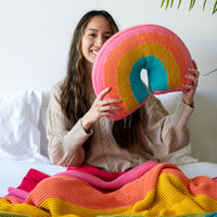 Rainbow Pillow - Bright