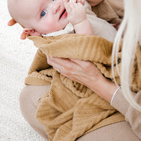 Panache Infant Baby Blanket Bonnet Set - Stone
