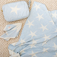 Stars Organic Cotton Baby Blanket and Burp Cloth Set