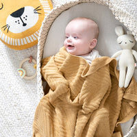 Panache Infant Baby Blanket Bonnet Set - Stone