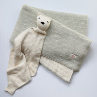 Dainty Dots Organic Cotton Baby Blanket and Lovie Set