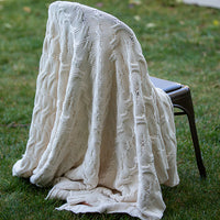 Chunky Cable Organic Cotton Throw Blanket