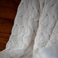 Chunky Cable Organic Cotton Throw Blanket