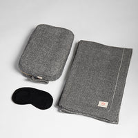 Shades Organic Cotton Travel Blanket and Eye Mask Set