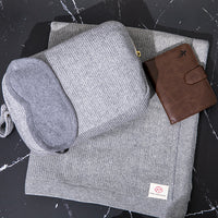 Shades Organic Cotton Travel Blanket and Eye Mask Set