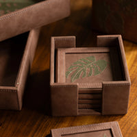 Palaash Vegan Leather Coaster Set