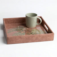 Palaash Vegan Leather Tray - Square