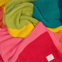 Rainbow Love Organic Cotton Throw Blanket