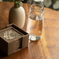 Ratna Vegan Leather Coaster Set