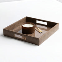 Vansh Vegan Leather Tray - Square