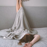 Classic Organic Cotton Knit Throw Blanket