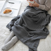 Classic Organic Cotton Knit Throw Blanket