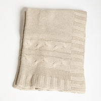 Classic Organic Cotton Knit Throw Blanket