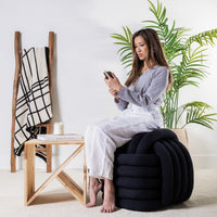 Knotted pouf - Large - Black