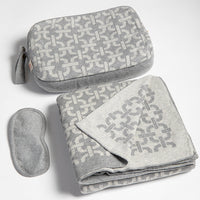 Chains Organic Cotton Travel Blanket and Eye Mask Set