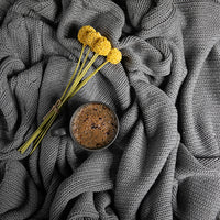 Classic Organic Cotton Knit Throw Blanket