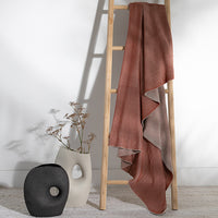Ribbed Organic Cotton Knit Throw Blanket