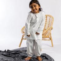 Hot Air Balloon Gray Organic Cotton Baby Gift Set