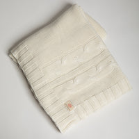 Classic Organic Cotton Knit Throw Blanket