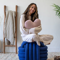 Knotted pouf - Large - - Federal blue mel