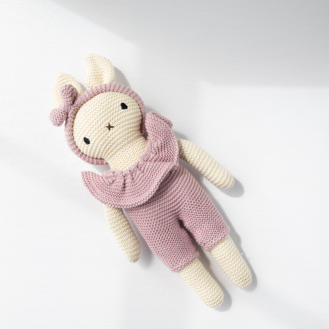 Bunny Head Band Jumpsuit Toy - Dull Rose