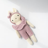 Bunny Head Band Jumpsuit Toy - Dull Rose