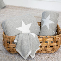 Stars Organic Cotton Baby Blanket and Burp Cloth Set