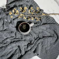 Drapa Organic Cotton Knit Throw Blanket