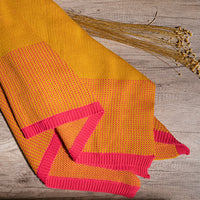 Ribbed Hearts Organic Cotton Knit Throw Blanket