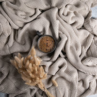 Classic Organic Cotton Knit Throw Blanket