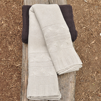 Classic Organic Cotton Knit Throw Blanket