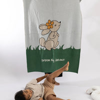 Dreamy Bunny Organic Cotton Baby Blanket