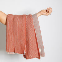 Ribbed Organic Cotton Throw Blanket