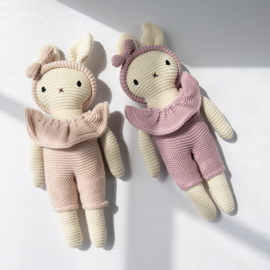 Bunny Head Band Jumpsuit Toy - Dull Rose