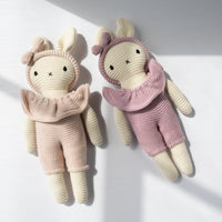Bunny Head Band Jumpsuit Toy - Dull Rose