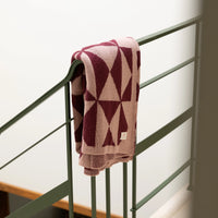 Trikona Wine Organic Cotton Knit Throw Blanket